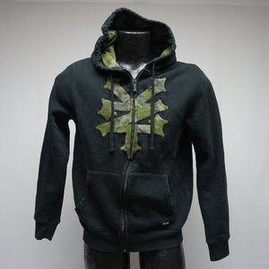 Zoo York Camo and Black Zip Hoodie Men's Med